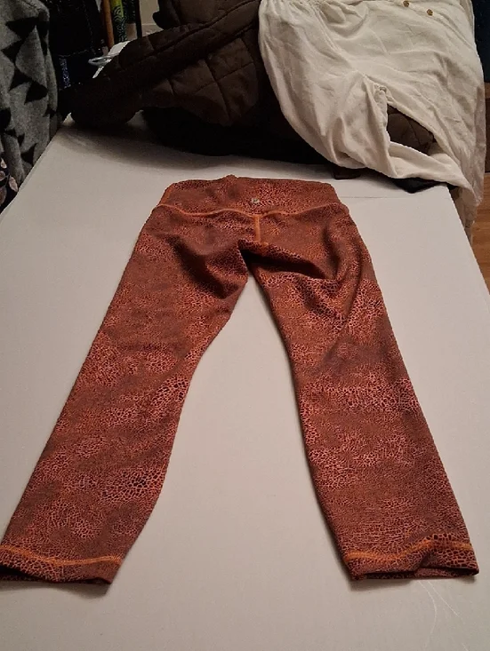 lululemon athletica Orange Textured Cropped Leggings - Picture 6 of 7